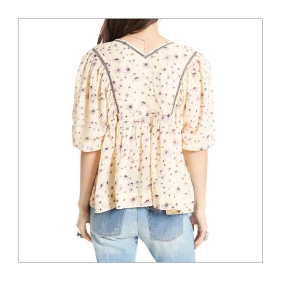 🚫FINAL🚫 Free People Lemon Peasant Blouse - Picture 2 of 5